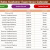 Sales Customer Experience Calendar in Excel - Image 6