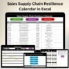 Sales Supply Chain Resilience Calendar in Excel