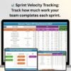 Scrum Team KPI Dashboard in Excel