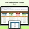 Study Planner Checklist in Google Sheets