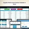 Supplier Performance Review Calendar in Excel