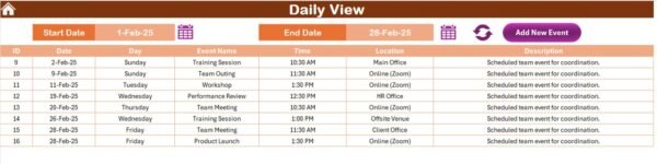 Team Availability Calendar in Excel - Image 7