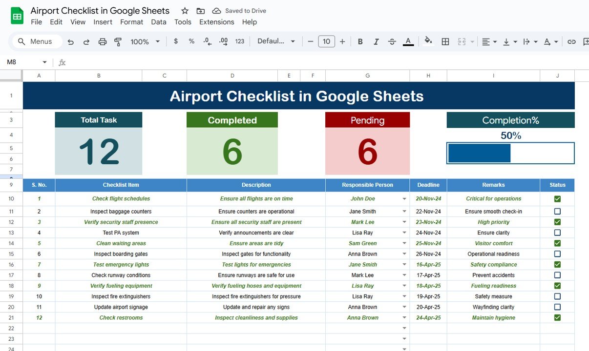 Airport Checklist