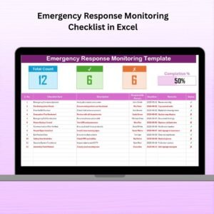 Emergency Response Monitoring Checklist in Excel