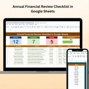 Annual Financial Review Checklist in Google Sheets
