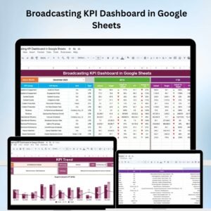 Broadcasting KPI Dashboard in Google Sheets