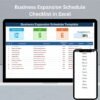 Business Expansion Schedule Checklist in Excel