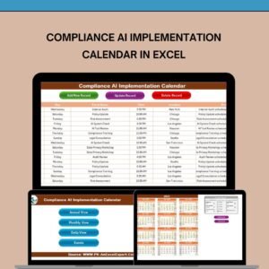 Compliance AI Implementation Calendar in Excel