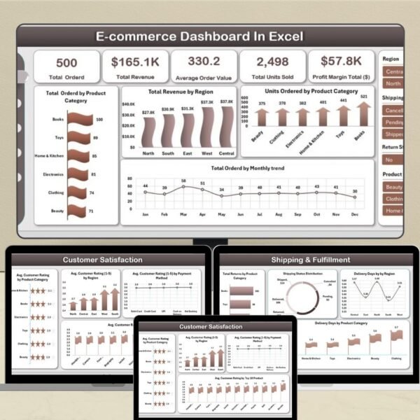 E-commerce Dashboard In Excel