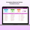 Emergency Response Review Checklist in Excel