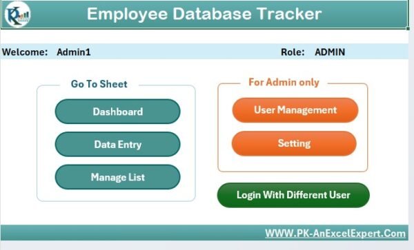 Employee Database Tracker in Excel - Image 3