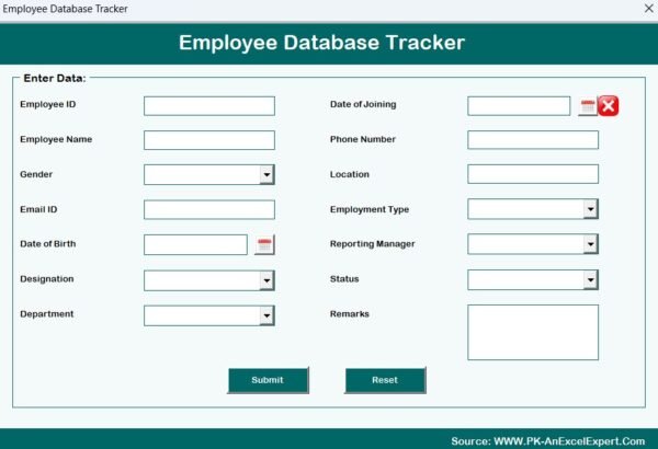 Employee Database Tracker in Excel - Image 6