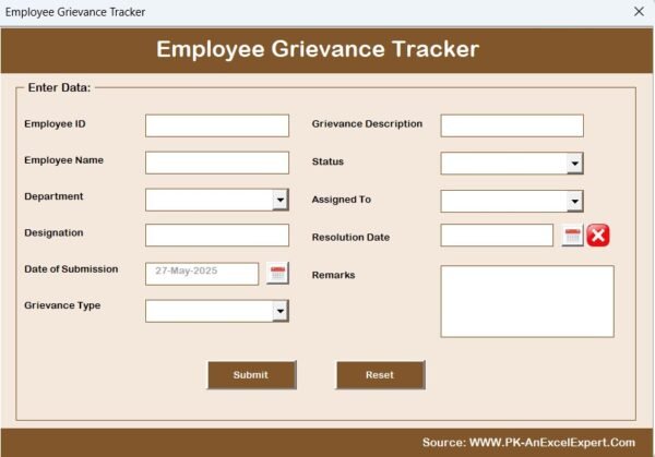 Employee Grievance Tracker in Excel - Image 6