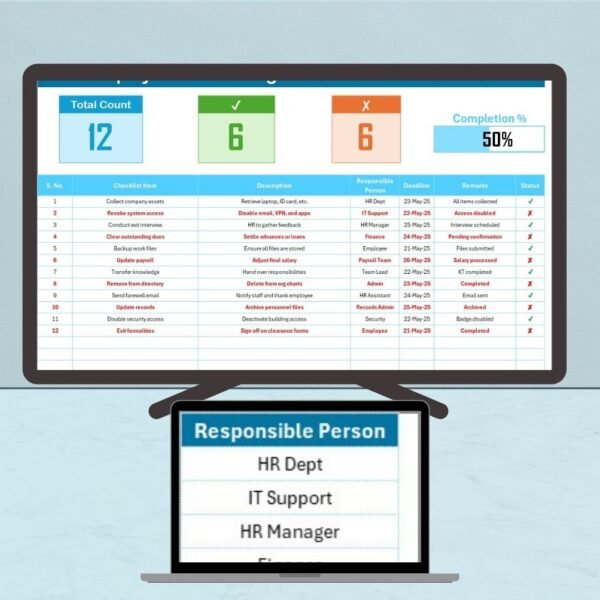 Employee Offboarding Outline Checklist in Excel