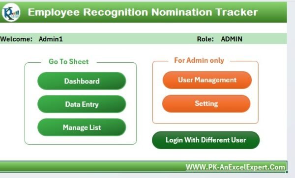 Employee Recognition Nomination Tracker in Excel - Image 3