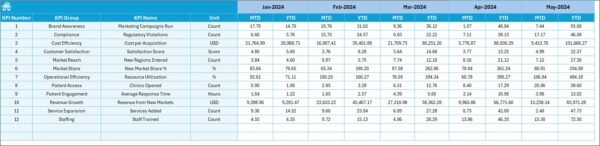 Healthcare Market Expansion KPI Dashboard in Excel - Image 6