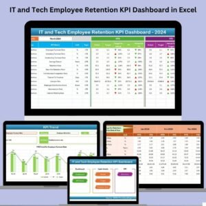IT and Tech Employee Retention KPI Dashboard in Excel