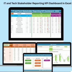 IT and Tech Stakeholder Reporting KPI Dashboard in Excel