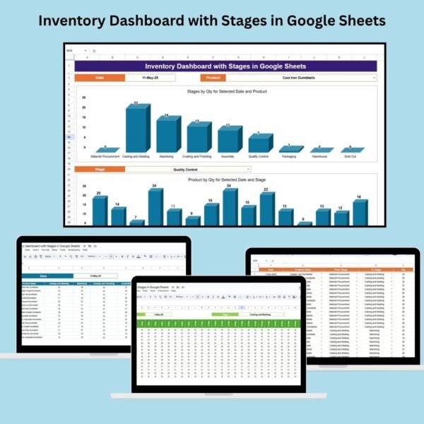 Inventory Dashboard with Stages in Google Sheets