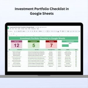 Investment Portfolio Checklist in Google Sheets