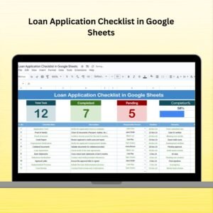 Loan Application Checklist in Google Sheets