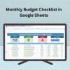 Monthly Budget Checklist in Google Sheets