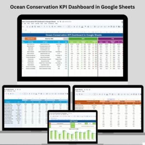 Ocean Conservation KPI Dashboard in Google Sheets