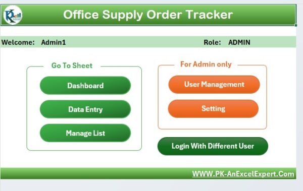 Office Supply Order Tracker in Excel - Image 2