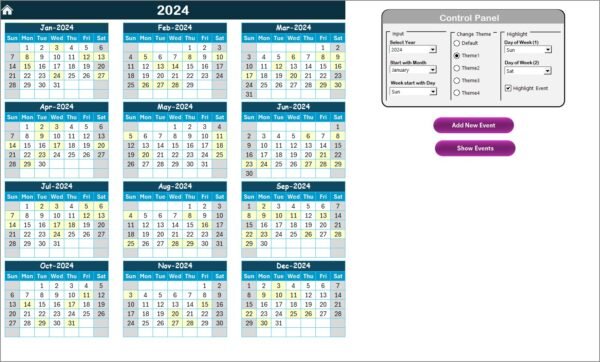 Operations Cybersecurity Calendar in Excel - Image 3