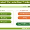 Product Warranty Claim Tracker in Excel - Image 3