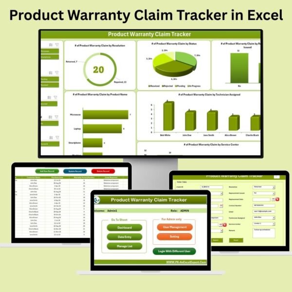 Product Warranty Claim Tracker in Excel