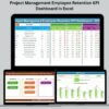 Project Management Employee Retention KPI Dashboard in Excel