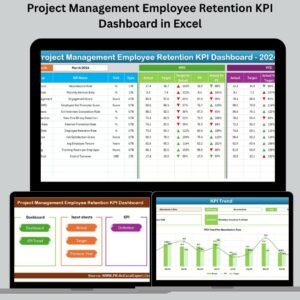 Project Management Employee Retention KPI Dashboard in Excel