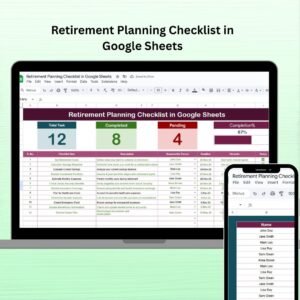 Retirement Planning Checklist in Google Sheets