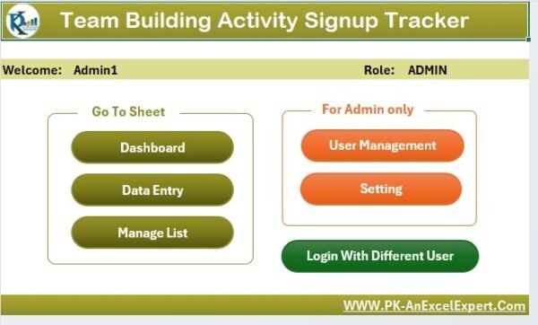 Team Building Activity Signup Tracker in Excel - Image 3