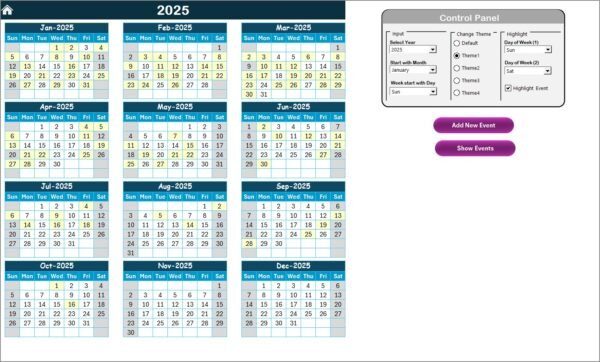 Technology IT AI Implementation Calendar in Excel - Image 3