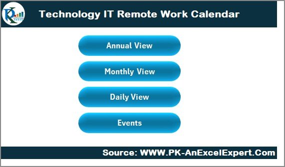 Technology IT Remote Work Calendar