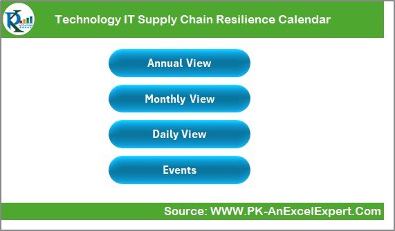 Technology IT Supply Chain Resilience Calendar