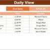 Technology Marketing Remote Work Calendar in Excel - Image 5