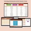 Technology Marketing Remote Work Calendar in Excel