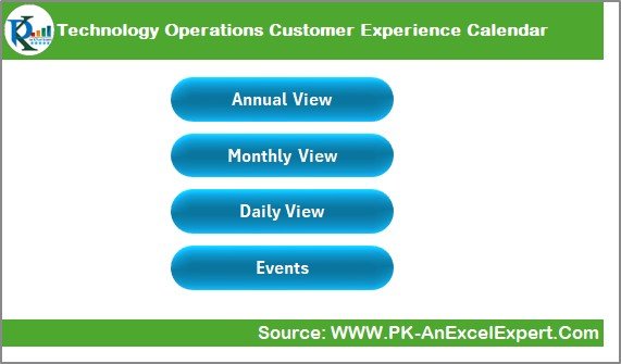 Technology Operations Customer Experience Calendar