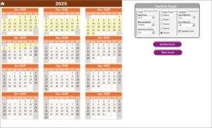 Technology Quality Control Remote Work Calendar in Excel - Next Gen ...