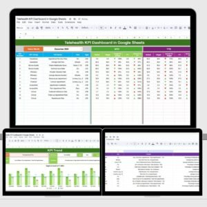 Telehealth KPI Dashboard in Google Sheets