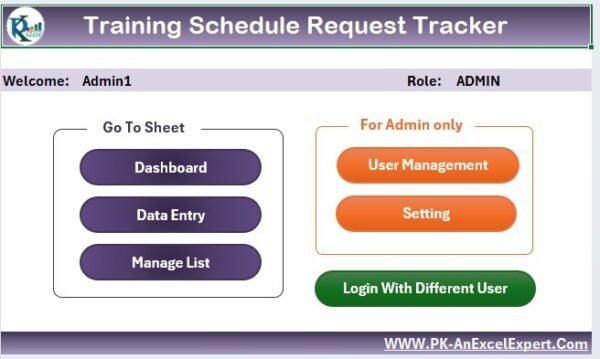 Training Schedule Request Tracker in Excel - Image 3