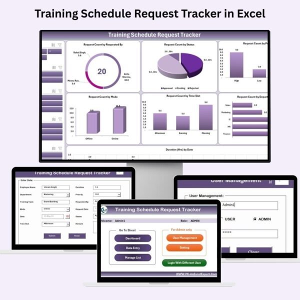 Training Schedule Request Tracker in Excel