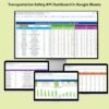 Transportation Safety KPI Dashboard in Google Sheets