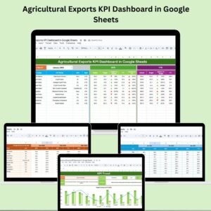 Agricultural Exports KPI Dashboard in Google Sheets