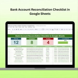 Bank Account Reconciliation Checklist in Google Sheets