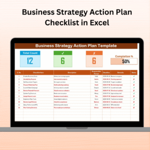 Business Strategy Action Plan Checklist in Excel