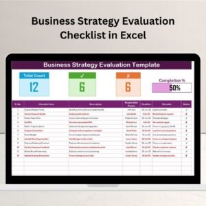 Business Strategy Evaluation Checklist in Excel